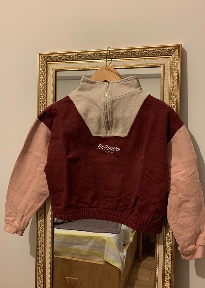 Pull and bear fermuarlı sweatshirt - Görsel 3