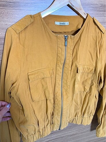 Hardal renk ceket - Görsel 3