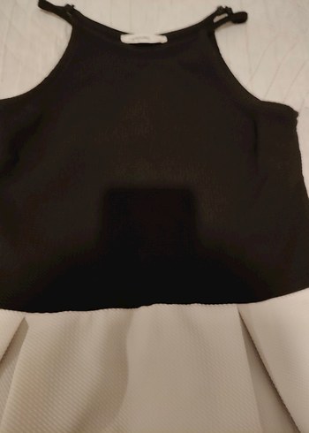 Pliseli Siyah-Beyaz Midi Hamile Eteği - Görsel 6