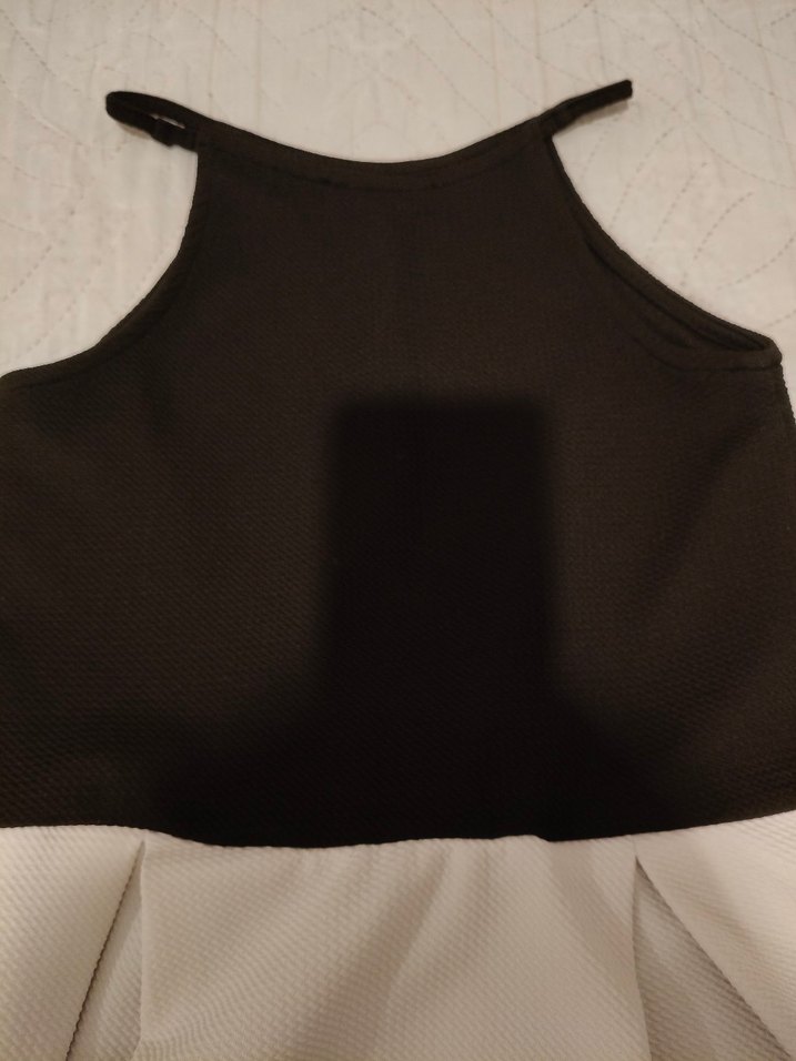 Pliseli Siyah-Beyaz Midi Hamile Eteği - Görsel 4