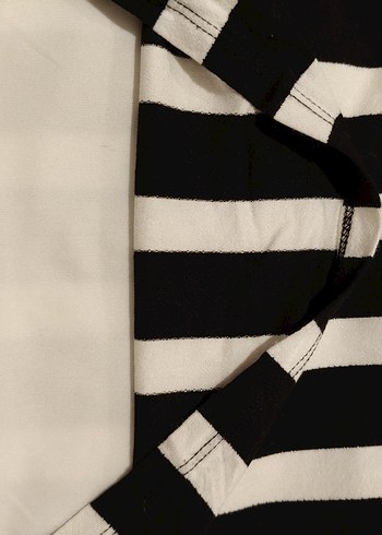 Çizgili Pilili Midi Hamile Eteği - Görsel 3