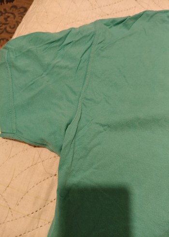 Kız Çocuk Yeşil Baskılı Kısa Kollu Tişört - Görsel 3