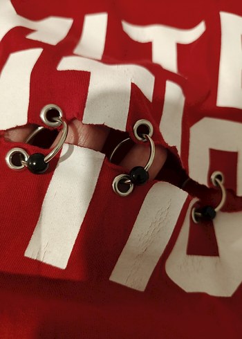 Kırmızı V Yaka Hamile Midi Elbise - Görsel 3