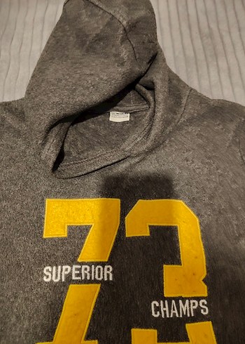 Erkek Çocuk Kapüşonlu Gri Sweatshirt - Görsel 6