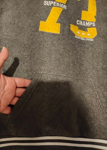 Erkek Çocuk Kapüşonlu Gri Sweatshirt - Görsel 3