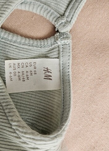 3-6 Ay Beden turkuaz Renk H&M mint papatyalı elbise