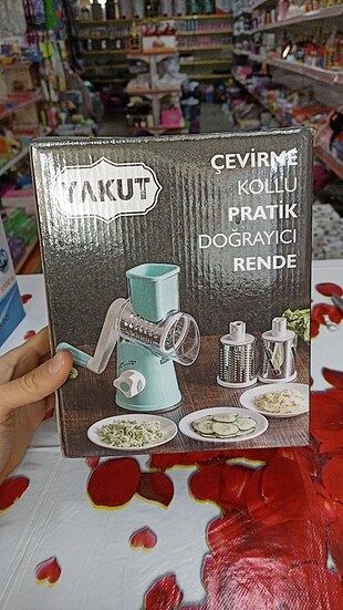 Yakut çevirme kollu pratik doğrayıcı rende
