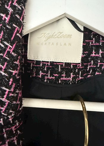 s Beden çeşitli Renk Düğmeli Kısa Kesim Çok Renkli Kadın Blazer