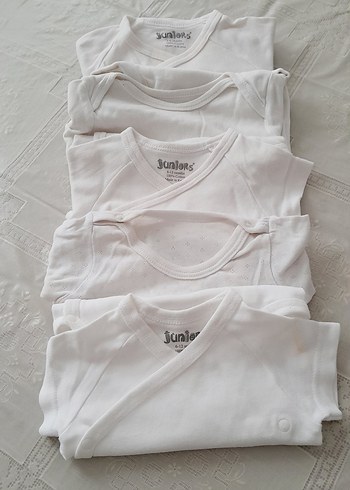 TOPLU SATIS Beyaz Pamuklu Bebek Erkek KIZ Body, Kısa Kollu - Görsel 10