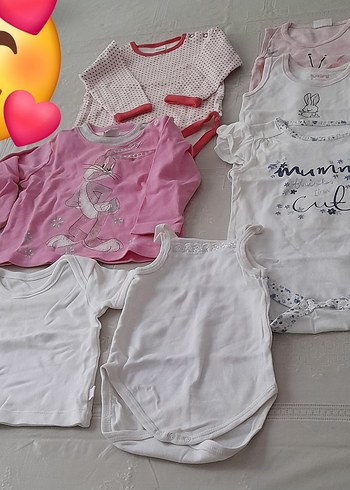 TOPLU SATIS Beyaz Pamuklu Bebek Erkek KIZ Body, Kısa Kollu - Görsel 7