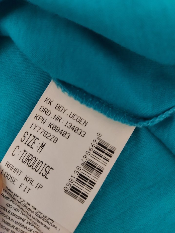 Uzun Kollu Turkuaz Bayan Tişörtü - Görsel 4