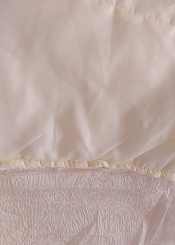 Vintage İşlemeli Beyaz Parlak Yatak Örtüsü - Görsel 5