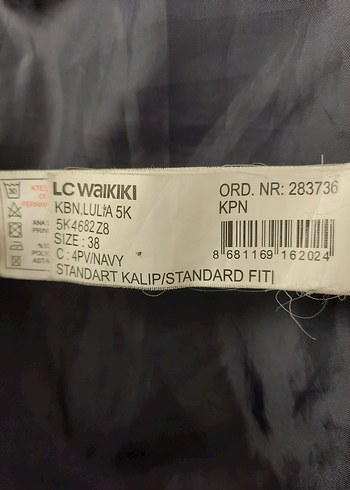 Lacivert Kadın Mont - Görsel 5