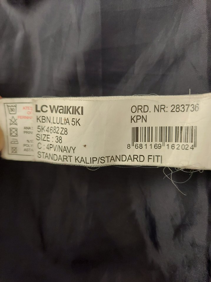 Lacivert Kadın Mont - Görsel 5