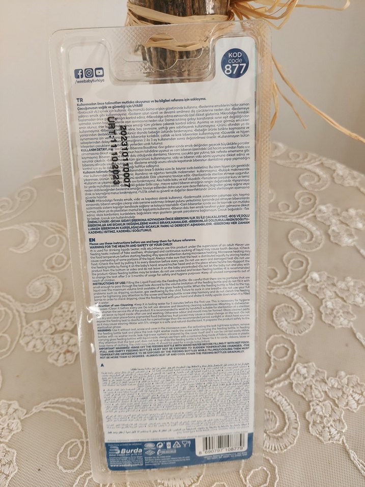 Pembe Klasik Cam Bebek Biberonu - Görsel 2