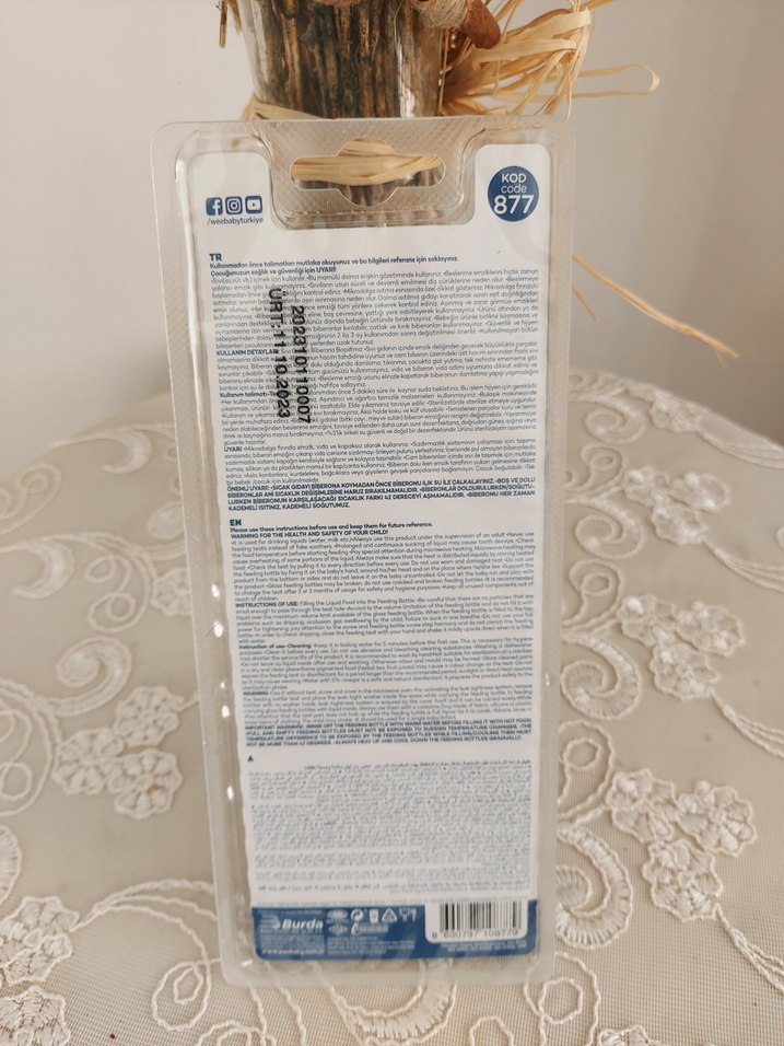 Mavi Bebek Cam  Biberonu - 120 ml - Görsel 2