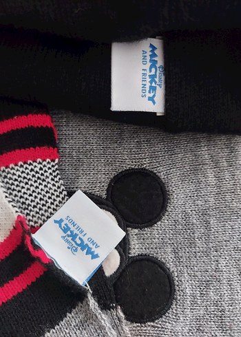 Gri Örgü Mickey Mouse Erkek Bere - Görsel 7