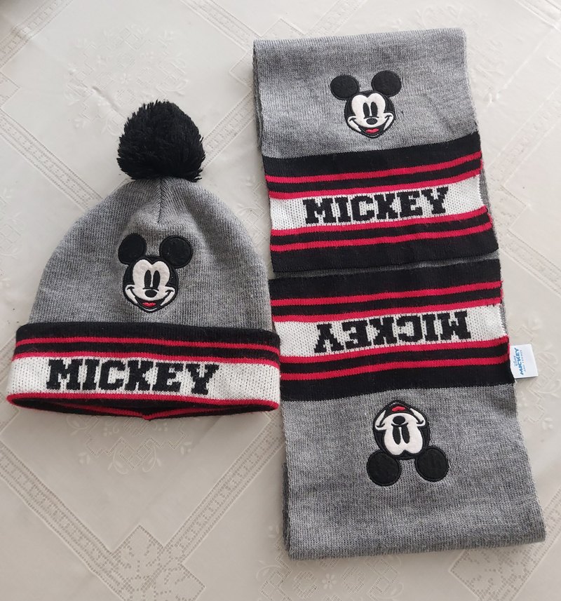 Gri Örgü Mickey Mouse Erkek Bere - Görsel 2