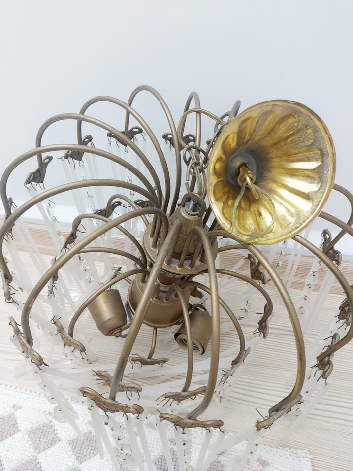 Bej Kristal Detaylı Avize - Görsel 2