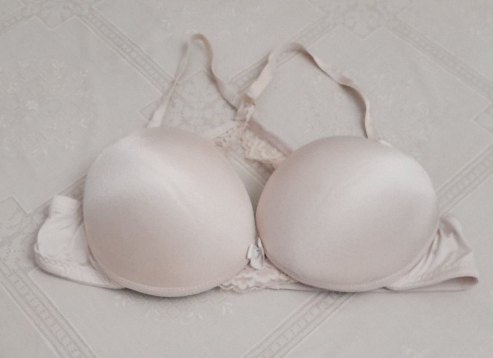 Bej Nakışlı Dantel detaylı Vintage Bohem Sütyen - Görsel 5