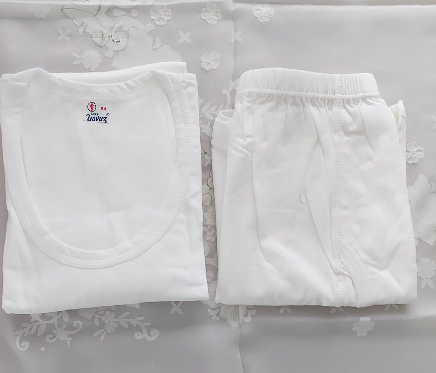 Yavuz Erkek Beyaz  Atlet iç Çamaşırı Takımı - Görsel 2