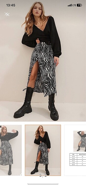 zebra desenli etek