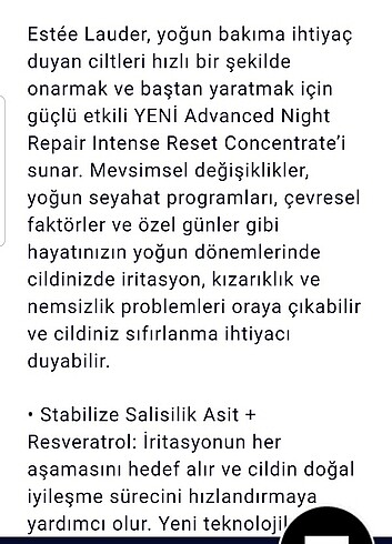Beden Este lauder gece serumu