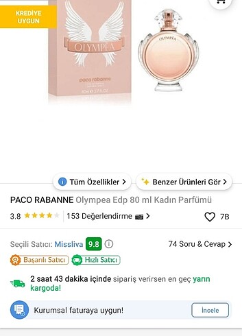 Paco Rabanne Olympea Kadın parfüm  - Görsel 20