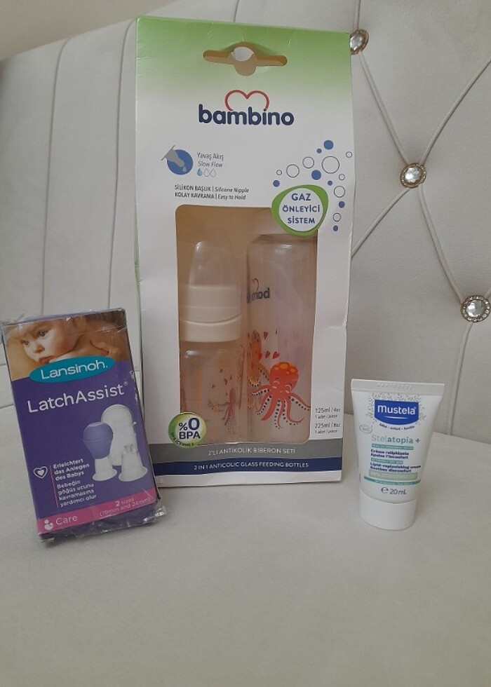 Biberon seti ve lansinoh göğüs ucu çıkartıcı - Görsel 2