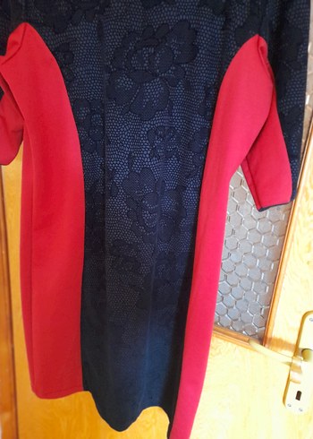 Kırmızı Siyah Hamile Midi Tunik - Görsel 2