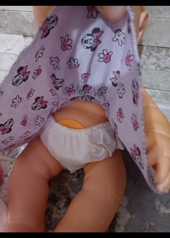  Beden Pembe Elbise ve Beslenme Setli Bebek