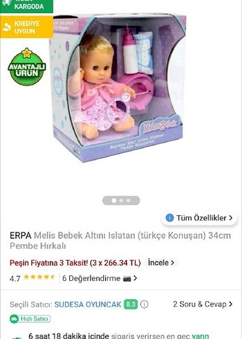  Beden Renk Pembe Elbise ve Beslenme Setli Bebek