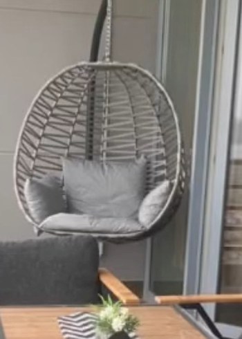 Gri Asılı Salıncak Koltuk