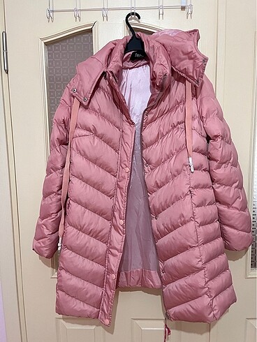 pembe şişme mont