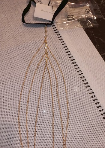 Gri Zincir ve taşlı Vücut Zinciri - Görsel 4