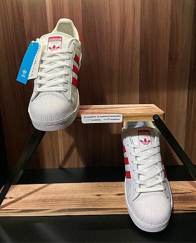 40 Beden kırmızı Renk Adidas Süperstar Orjinal İthal