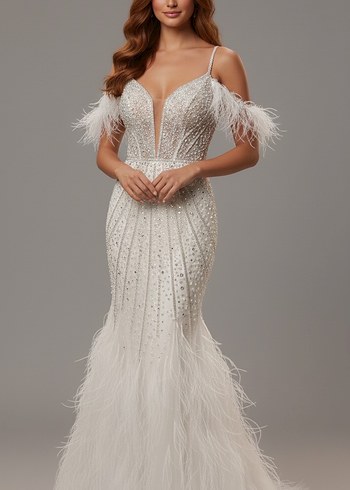 Balık model gelinlik nişanlık abiye - Görsel 2