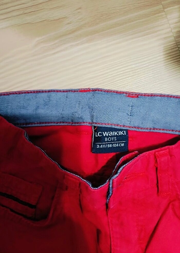 Kırmızı çocuk pantolonu - Görsel 3