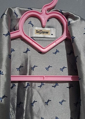 Gri Erkek Uzun Kollu Düğmeli Pijama takımı - Görsel 3