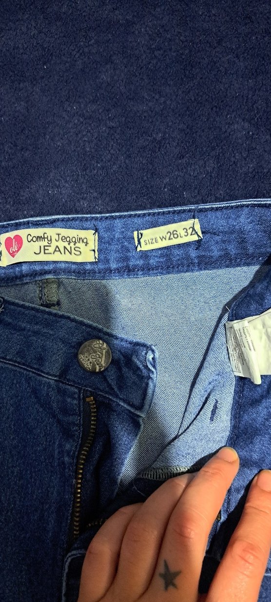 Düğmeli Mavi Kadın Denim Pantolon - Görsel 3