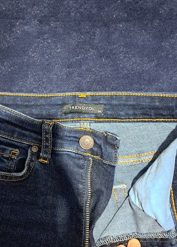 34 Beden Kadın Lacivert Regular Fit Midi Kot Pantolon