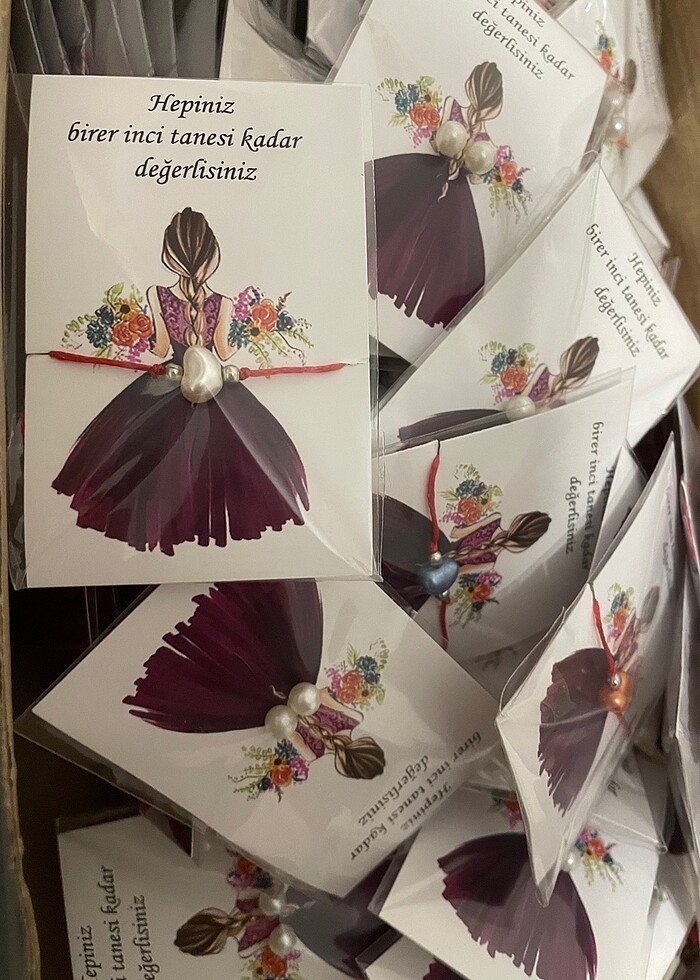 Kına hediyeliği küpe bileklik karışık 60 adet - Görsel 2