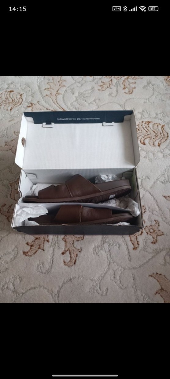 Tommy Hilfiger Erkek terlik hakiki deri - Görsel 2