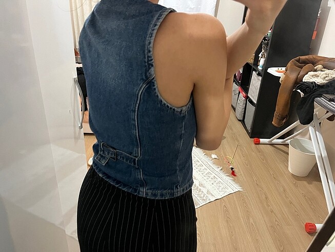 xs Beden mavi Renk Kot yelek
