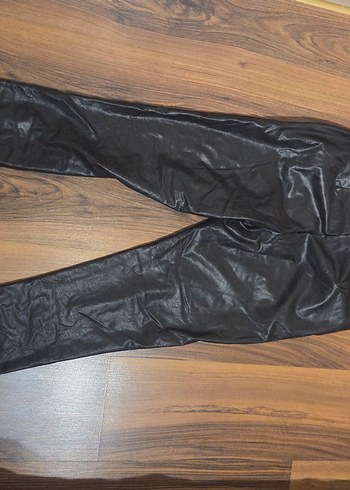 Kadın siyah Deri tulum salopet - Görsel 5