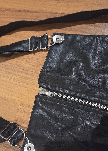 Kadın siyah Deri tulum salopet - Görsel 3