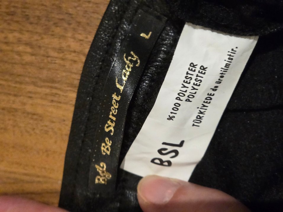 Kadın siyah Deri tulum salopet - Görsel 4