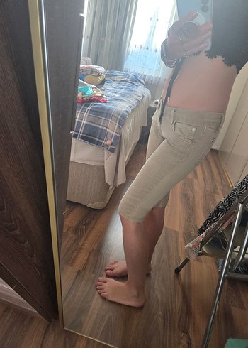 Bej bermuda şort - Görsel 6