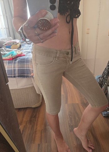 Bej bermuda şort - Görsel 2