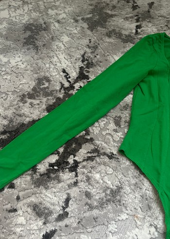 Yeşil Kadın Uzun Kollu Fit Bluz - Görsel 3